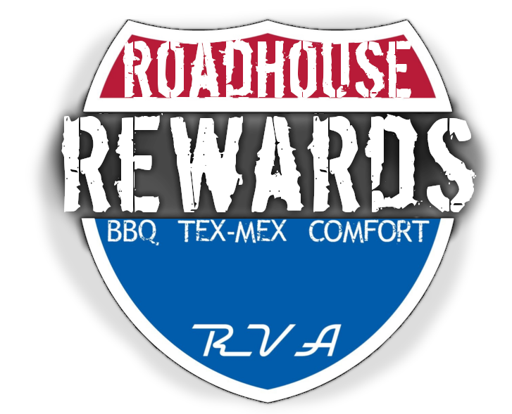 A logo for roadhouse rewards, which is an rva.